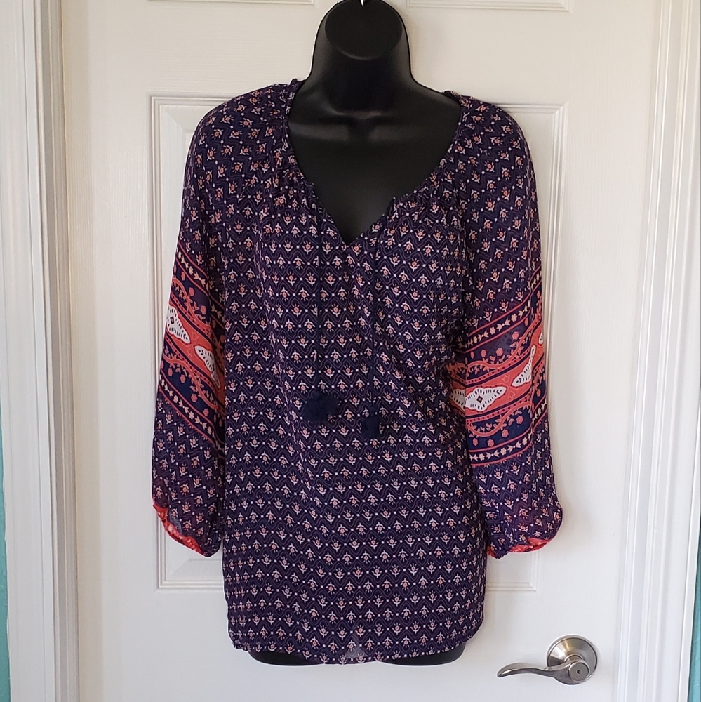 Liz Claiborne Boho Top L